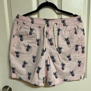 Hollister Pineapple Print Pink Men Shorts